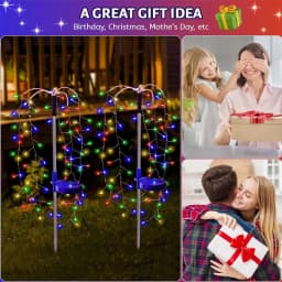 1pc 200LED Solar Firecracker Willow Firework Lights Outdoor 8 Lighting Modes IP65 Smart Light For Yard Garden Path Decoration