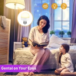GGbingo Rechargeable LED Smart Bulb E27 with USB Control Color Temperature 15 Brightness Levels RGB Timer Function And Remote