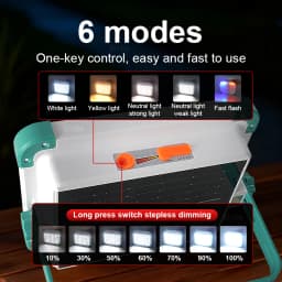 69000000LM Solar Rechargeable Floodlight 4 Colors Camping Lantern Tent Light Power Bank Work Emergency Light with Strong magnet
