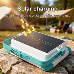 69000000LM Solar Rechargeable Floodlight 4 Colors Camping Lantern Tent Light Power Bank Work Emergency Light with Strong magnet