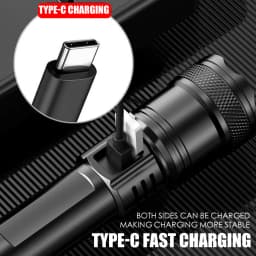 Portable Rechargeable LED Flashlight Super Bright Handheld Flashlight Emergency Camping Waterproof Lantern For Outdoor Hiking