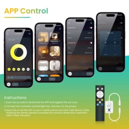 Bluetooth Remote CCT COB LED Strip Light 17key 12key RF Control EU/US/UK/AU Power Kit 24V 576 LEDs Flex Tape 4000K 5000K 6000K