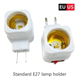 AC85-265V E27 Switch EU/US/AU Plug Edison LED Light Lamp Bulb Lamp Holder Adapter Socket Base Holder ON/OFF Lighting Accessories