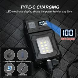 Mini Rechargeable LED Pocket Flashlight Portable Side COB Torch with Clip Tail Magnet Light Super Bright Outdoor Camping Lantern