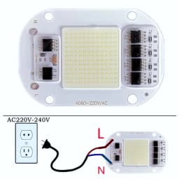50W AC220V LED COB Chip 50W Light Source No Need Driver for LED Lamp Beads Flood Light Spotlight Lamp High Brightness Chip