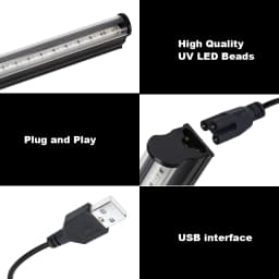 2Pcs/lot 5W USB UV LED Black Light T8 Blacklight Bar 395nm 400nm Fluorescent Party Disco T8 Tube UV Strip Lights Ultravilet Lamp