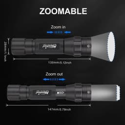 Alonefire High Power Zooming LED Flashlight Powerful Tactical Light Outdoor Hunting Camping Fishing Hiking Travel Mounts Torch