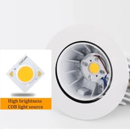 Led COB Downlight Recessed Light 360 Degree Adjustable Angle 10W 20W 30W 40W Spot Lamp Living Room Office Mall Bar AC175-265V