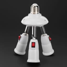 Led Light Base Conversion Lamphead Lamp Holder Socket E27 Splitter 3/4 Heads Lamp Base Adjustable LED Light Bulb Holder