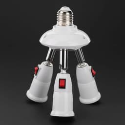 Led Light Base Conversion Lamphead Lamp Holder Socket E27 Splitter 3/4 Heads Lamp Base Adjustable LED Light Bulb Holder