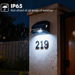 Solar Wall Lamp Garden Light Solar House Number Decor Light IP65 Waterproof Auto On/Off RGB Modes For Fence Yard Step Outdoor