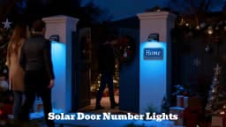 Solar Wall Lamp Garden Light Solar House Number Decor Light IP65 Waterproof Auto On/Off RGB Modes For Fence Yard Step Outdoor
