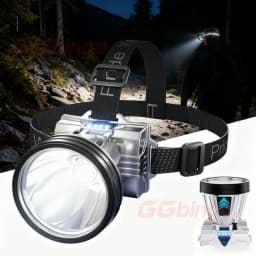 GGbingo Rechargeable Headlamp Super Bright High Power Waterproof Emergency Fishing Camping Lantern Head Flashlight 10000mAh