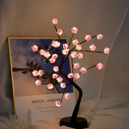 LED Golden Leaf Table Lamp Christmas Tree Fairy Light Night Lights Home DIY Party Wedding Bedroom Decoration Mother's Day Gift