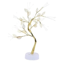 LED Golden Leaf Table Lamp Christmas Tree Fairy Light Night Lights Home DIY Party Wedding Bedroom Decoration Mother's Day Gift