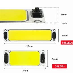1/2PCS LED Chip Interior Light Ceiling Lamp 12-90V With Switch Reading Night Light With On Off for Van Lorry Truck Camper Boat
