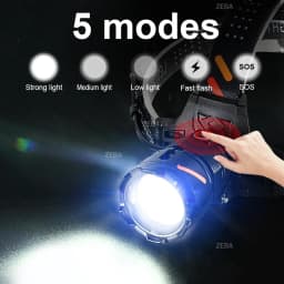 970000000LM Ultra Powerful LED Headlamp Super Bright Rechargeable Led Headlight Long Range 5800m Fishing Hunting Head Lantern