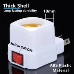 E27 Switch EU/US/AU Plug Edison AC85-265V LED Light Lamp Bulb Lamp Holder Adapter Socket Base Holder ON/OFF Lighting Accessories