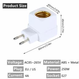 E27 Switch EU/US/AU Plug Edison AC85-265V LED Light Lamp Bulb Lamp Holder Adapter Socket Base Holder ON/OFF Lighting Accessories