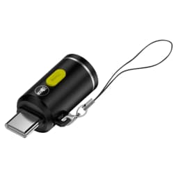 Portable Type-C Mini Flashlight Phone Keychain USB-C Electric Torch Nightlight Table Lamp For Riding Sports Outdoor Camping
