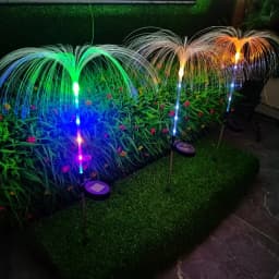 Outdoor Waterproof Yard Christmas Pathway Lawn Wedding Party Decoration Solar Power Flowers Lamp Solar Jellyfish Garden Lights