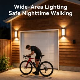 Dual-Sided IP65 Outdoor Wall Light, Warm Light，12W High Brightness with Universal AC85-265V for Porch, Stairs, Garden