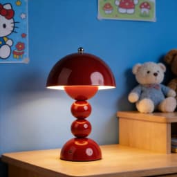 LED Flower Bud Desk Lamp Charging Touch Switch Room Decoration Bedroom Mushroom Lamp Restaurant Atmosphere Lamp