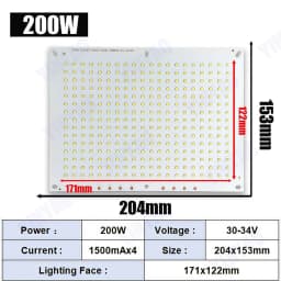 LED Chip 10W 20W 30W 50W 100W 150W 200W SMD 2835 Chip PCB DC30-32V DIY Lamp Beads LED Flood Light Outdoor Lighting Spotlight