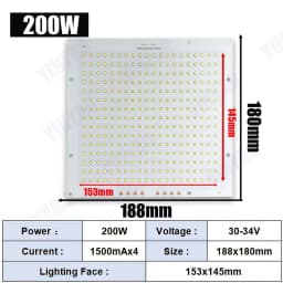 LED Chip 10W 20W 30W 50W 100W 150W 200W SMD 2835 Chip PCB DC30-32V DIY Lamp Beads LED Flood Light Outdoor Lighting Spotlight