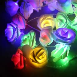 3m 20LED Artificial Rose Flower String Light Battery Powered Wedding Fairy Garland Room Decoration Ramadan Mother's Day Gifts