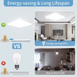 Square Energy-saving LED Ceiling Light Highlight 48W 36W 24W 18W 85-265V Living Room Bedroom Bathroom Balcony Home Ceiling Lamp