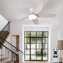 Ceiling Fan with Light 3 Colors, 6 Speeds, Timing, Ceiling Fan with Remote Control 5 Blades for Kitchen Bedroom Dining Room