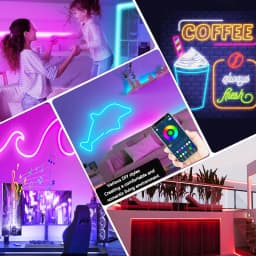 Smart RGB Neon Rope Light Waterproof LED Strip APP Remote Control Music Sync Tuya Alexa Google Home Decor Lamp