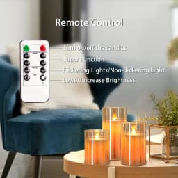 3pcs/set LED Flameless Candles Flickering Light with Remote Control for Festival Wedding Home Party Decor Lighting