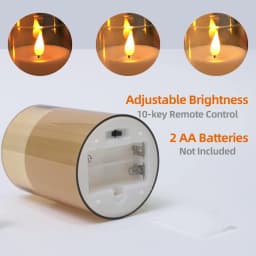 3pcs/set LED Flameless Candles Flickering Light with Remote Control for Festival Wedding Home Party Decor Lighting