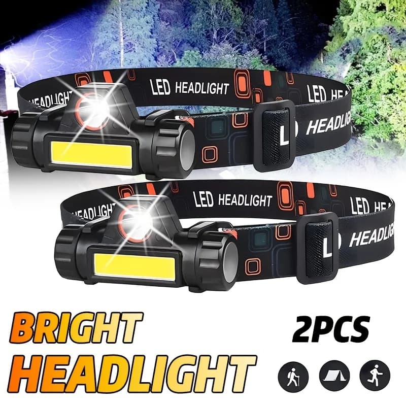 Rechargeable COB LED USB Headlamp Strong Magnetic Powerful Headlight Super Bright Waterproof Head Torch For Outdoor Fishing
