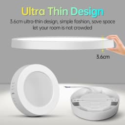 Ultra Thin Round LED Ceiling Light 110V-220V LED Panel Light Ceiling Lamp for Indoor Living Room Bedroom Kitchen Lighting
