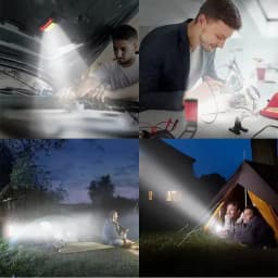 2026 Portable COB Magnetic Work Light Rechargeable LED Flashlight Super Bright Camping Waterproof Car Repair Lamp with Brackets