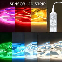 Dual Mode Adjustable 5V COB LED Strip Motion Sensor Night Light, Smart Induction Lamp for Bathroom Bedroom Bedside Home Decor