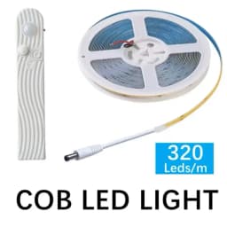 Dual Mode Adjustable 5V COB LED Strip Motion Sensor Night Light, Smart Induction Lamp for Bathroom Bedroom Bedside Home Decor