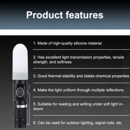 2Pcs Silicone Elastic Flashlight Lampshade For SP31 SP35 IF22A C8G IF25A SP36 S2 C8 EA01 TS21 Q8 14-75MM Torch