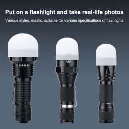 2Pcs Silicone Elastic Flashlight Lampshade For SP31 SP35 IF22A C8G IF25A SP36 S2 C8 EA01 TS21 Q8 14-75MM Torch