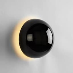 Modern Minimalist Black Golden Circular Wall Lamp, Aisle Bedside Lunar Eclipse Lamp, Minimalist Silver Plated Luxury Wall Lamp