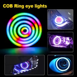 WS2812 COB LED Ring Light 5V/12V Individually Addressable Smart RGB Angel Eyes 27/48/72/96/120mm for Car Headlight Device Decor