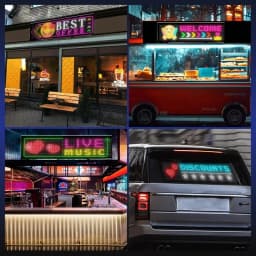 LED Scrolling Advertising Signs Flexible LED Display Bluetooth App Control DIY Text Pattern Animation for World Cup Bar Store