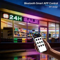 LED Scrolling Advertising Signs Flexible LED Display Bluetooth App Control DIY Text Pattern Animation for World Cup Bar Store