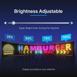 LED Scrolling Advertising Signs Flexible LED Display Bluetooth App Control DIY Text Pattern Animation for World Cup Bar Store