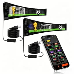 LED Scrolling Advertising Signs Flexible LED Display Bluetooth App Control DIY Text Pattern Animation for World Cup Bar Store