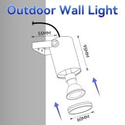 Waterproof LED Outdoor Wall Lamp IP65 Upper Lower Lighting Porch Garden Lamp Indoor Bedroom Bedside Home Decor LED Wall Light