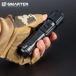 USB Rechargeable Tactical Torch High Power LED Telescopic Zoom Flashlight with Built-in 18650 Battery Waterproof for Fishing And